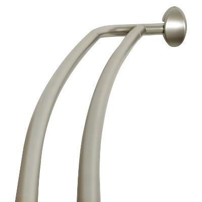 Zenna Home NeverRust Double Curved Shower Rod - Satin Nickel
