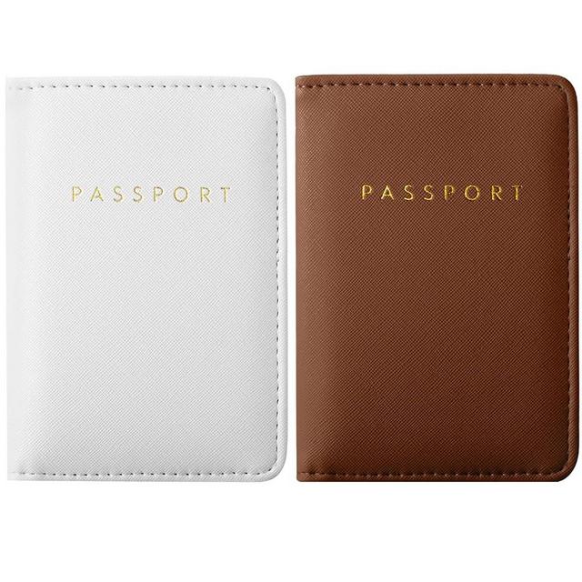 2 Pieces Bridal Passport Covers Holder Travel Wallet Passport Case