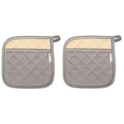 100% Cotton Herringbone Potholder (Set Of 2) - Mu Kitchen