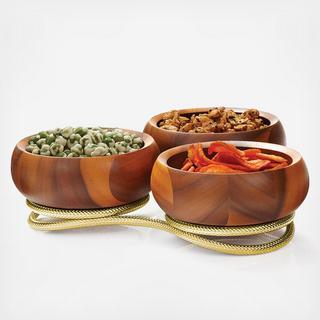 Braid Gold Condiment Server