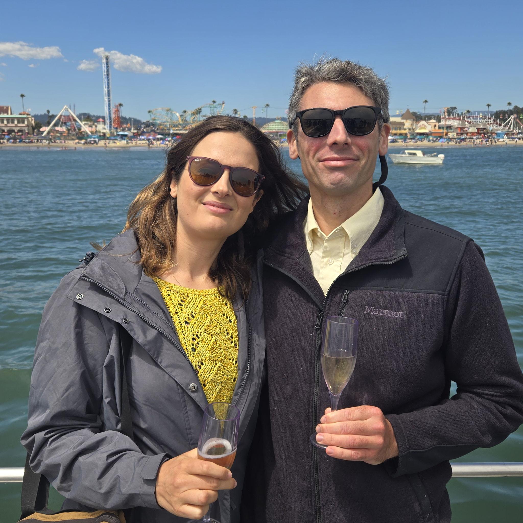 Toasting to a life well lived at Patricia Ferguson's (Julia's grandmother) celebration of life aboard the Sea Spirit