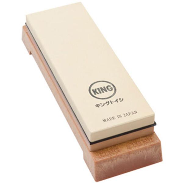 King Two Sided Sharpening Stone with Base - #1000 & #6000