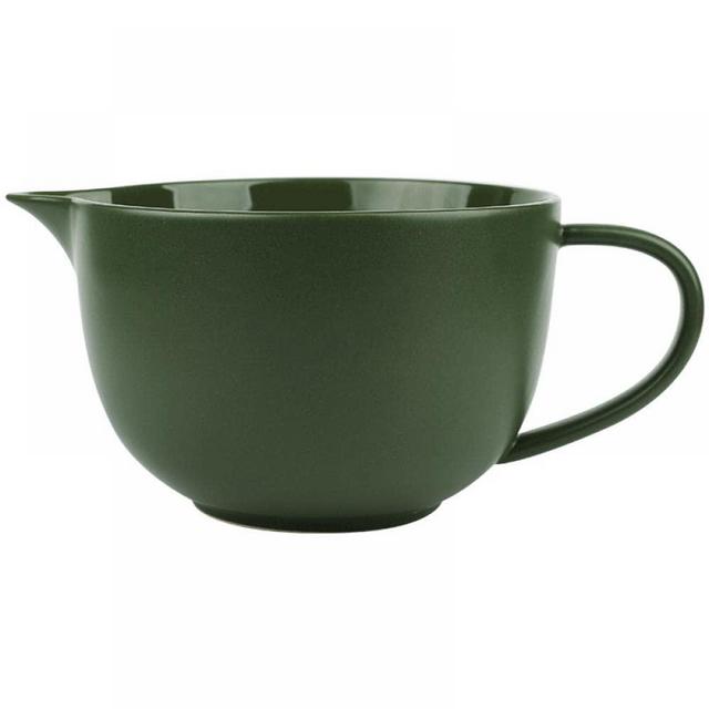 Gaolinci Simple Solid Color Kitchen Ceramic Mixing Bowl, 1 Quart Large Bowl, with Pouring Spout and Handle