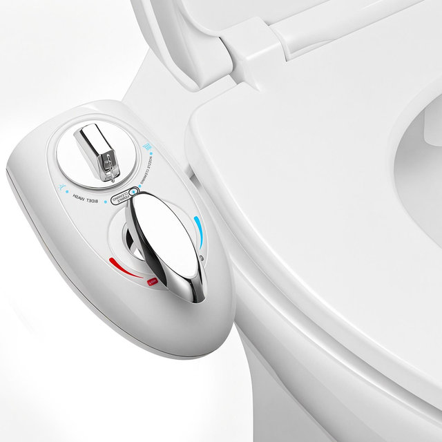 SUGIFT Bidet Attachment for Toilet, Dual Nozzles with Adjustable Water Pressure & Temperature for Feminine & Rear Wash