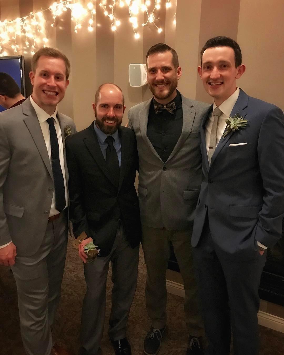 We're happy to celebrate our friends' love. They're lucky we didn't crop them out. ;)