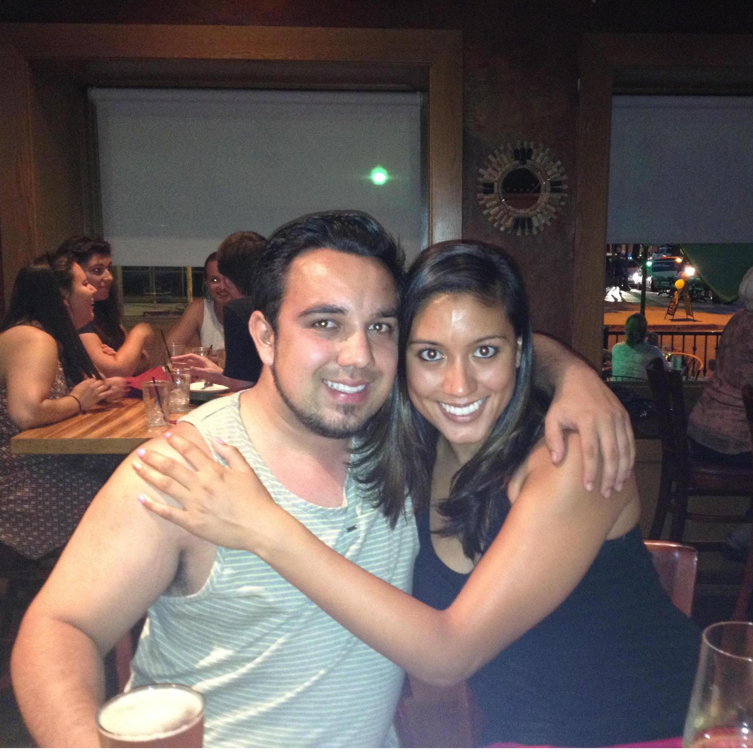 Celebrating Melissa starting grad school and Luis starting a new job in 2014.
