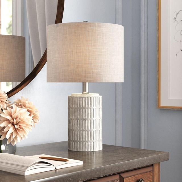 Chorale 21'' Distressed Gray/White Table Lamp