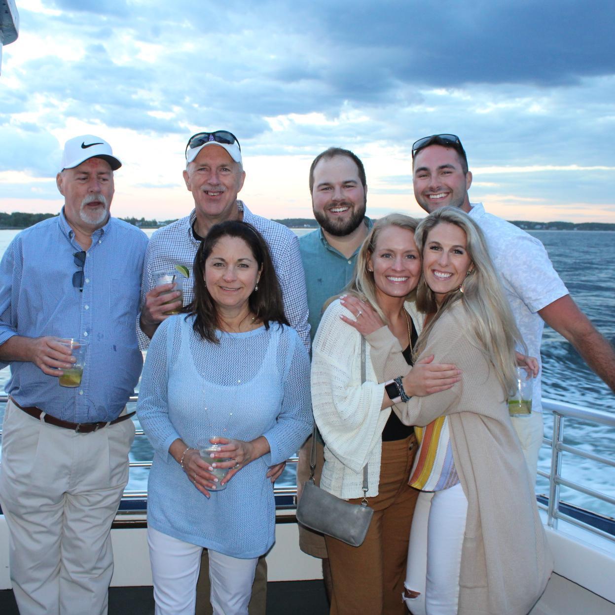 The Rolph’s at Scott’s surprise engagement boat charter
