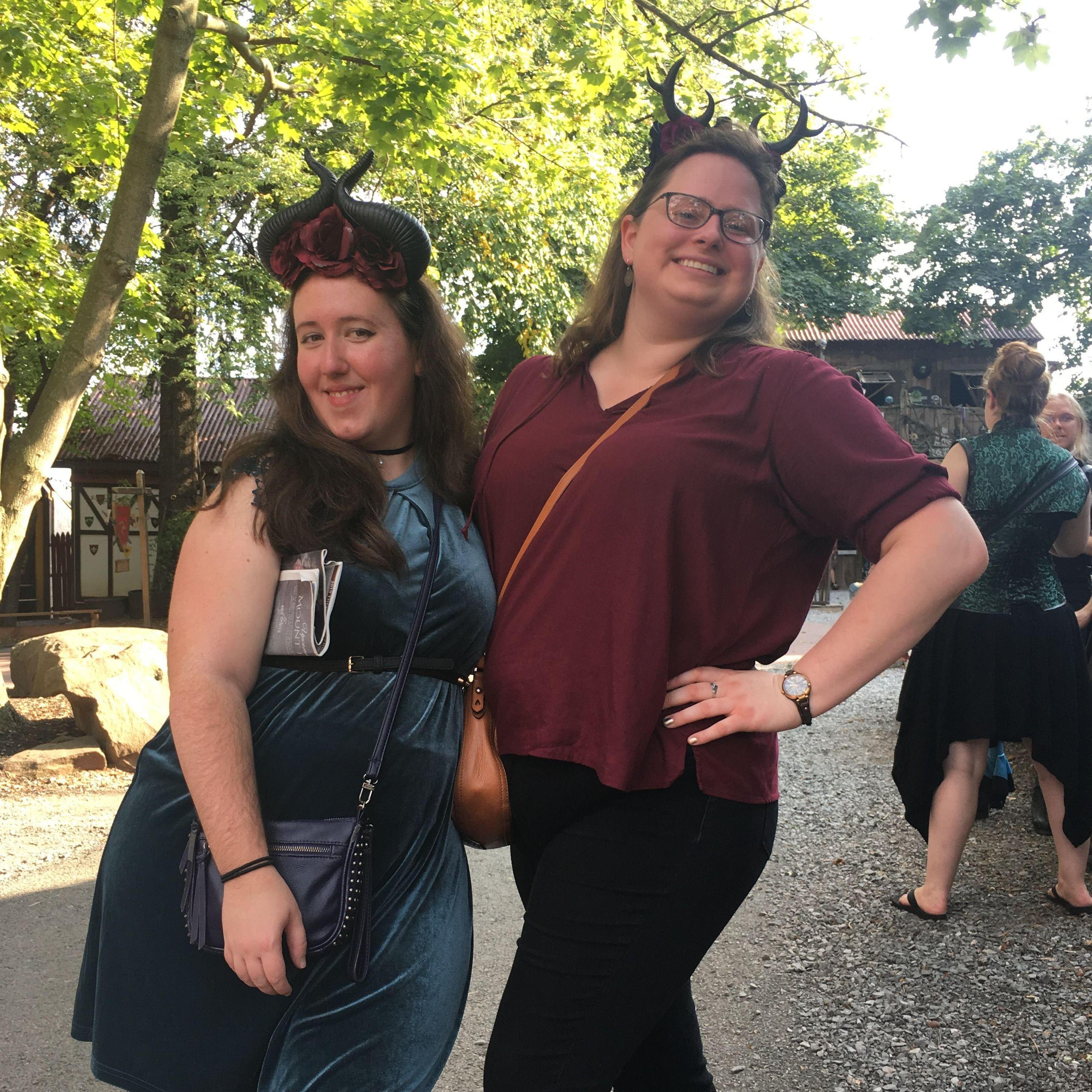 Ashley and Liz having fun at the Pennsylvania Renaissance Faire September 2021.