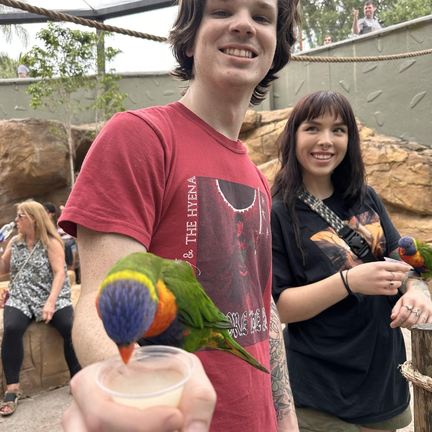 Our first trip together! We went to Busch Gardens with friends :)