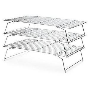 Charmed Silver 3-Tier Stackable Cooling Rack 13.5x 9.5 inch