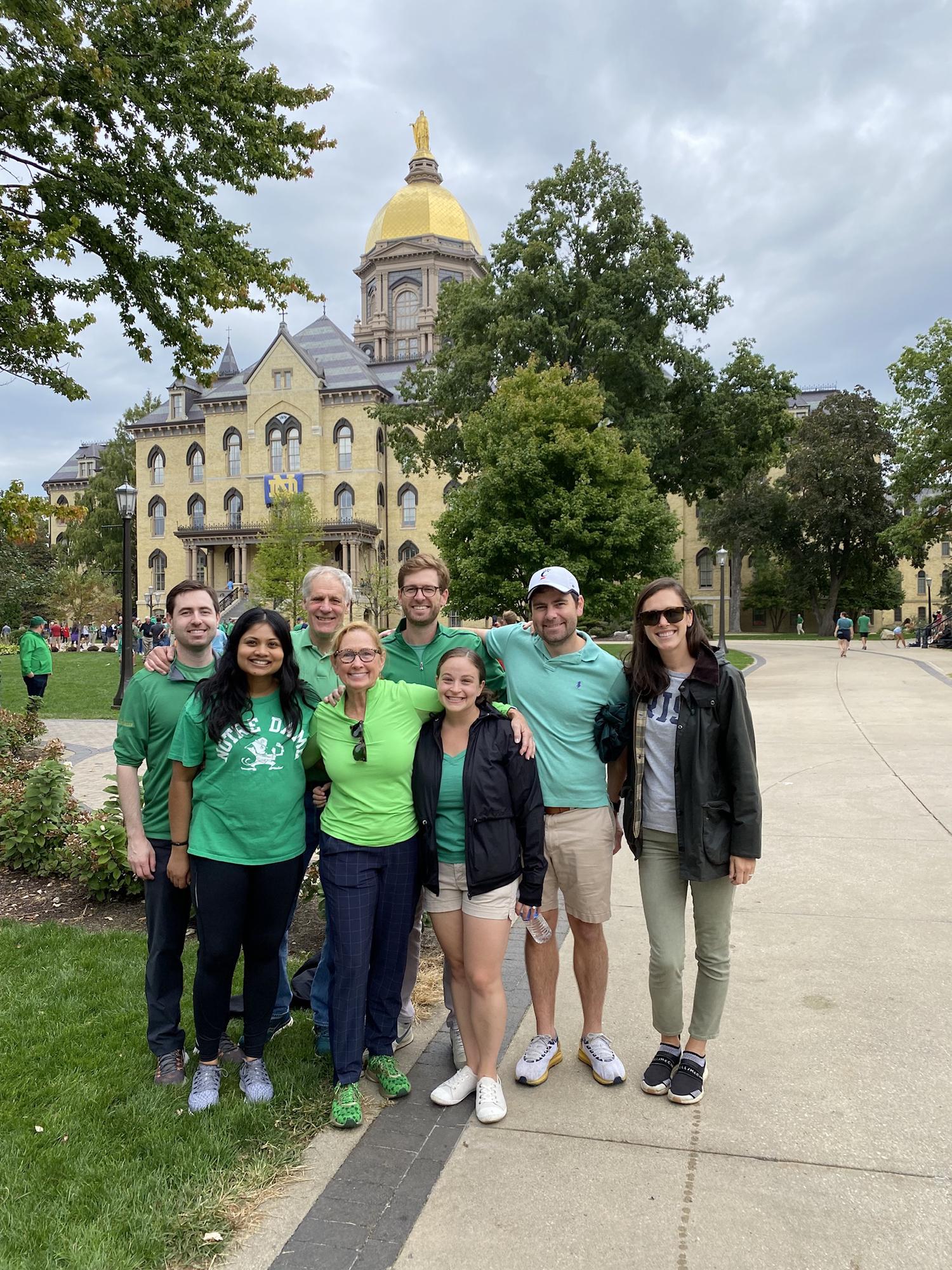 Kim’s first Notre Dame football game. October 2021.