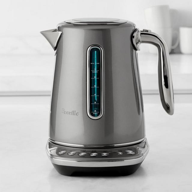 Breville Variable-Temperature Luxe Kettle, Smoked Hickory