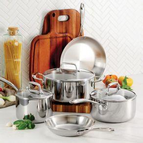 Tri-Ply Clad 8 Pc Stainless Steel Cookware Set