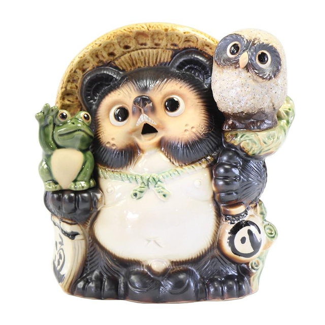 陶里 Pottery SA30-10 Shigaraki Pottery Satisfaction Achievement Raccoon, No. 8.5
