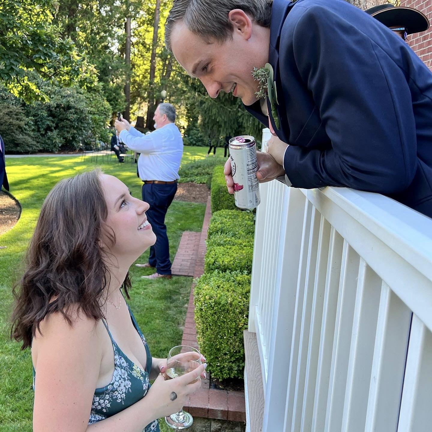 Mark and Maddi celebrating their friend’s wedding!