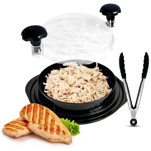Essential Ways Chicken Shredder-Meat Shredder Claws Bowl w/Clear Cover-Heat-Resistant Anti-Skid Chicken Shredder Tool-Chicken Shredder Machine w/Meat Claws-For Shredded Pulled Pork, Beef, Vegetables