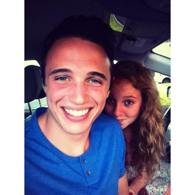 Pre-airport dropoff goodbye selfie when we were long distance