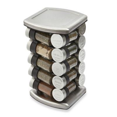 Olde Thompson 20 Jar Embossed Revolving Spice Rack
