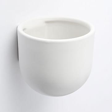 Ceramic Wallscape Planter, White, 6"