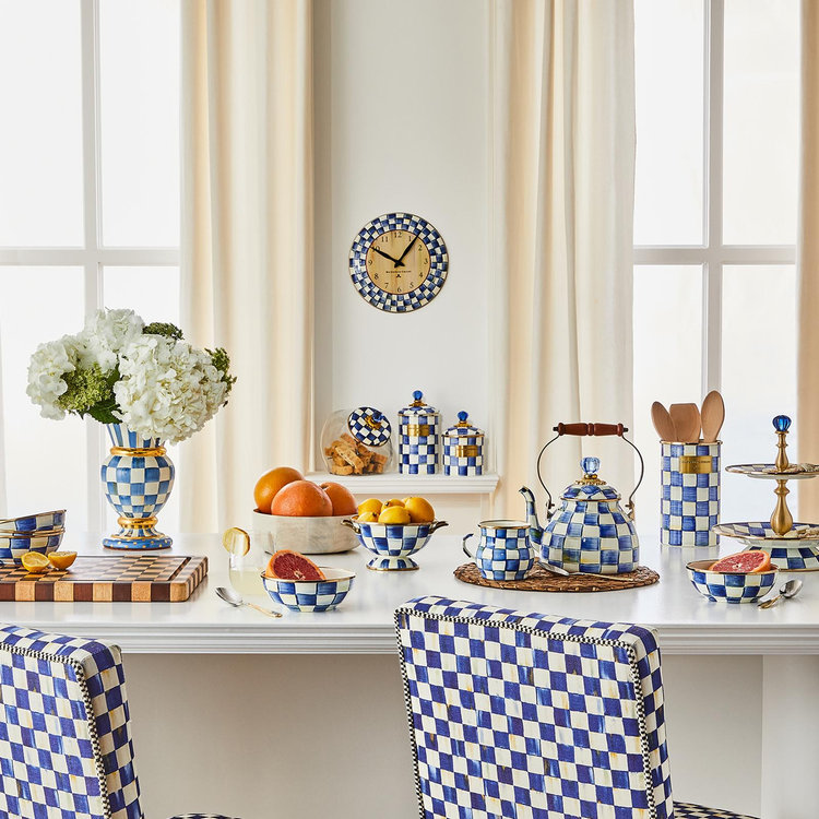 MacKenzie-Childs, Royal Check 2-Tier Sweet Stand | Zola