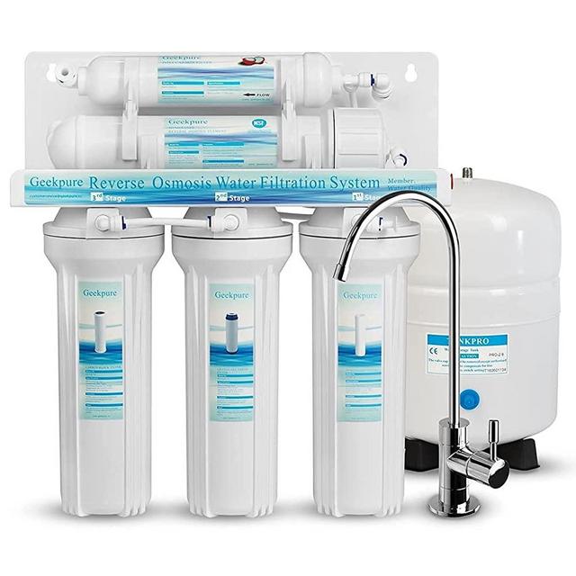 Geekpure 5-Stage Reverse Osmosis Drinking Water Filter System-75GPD