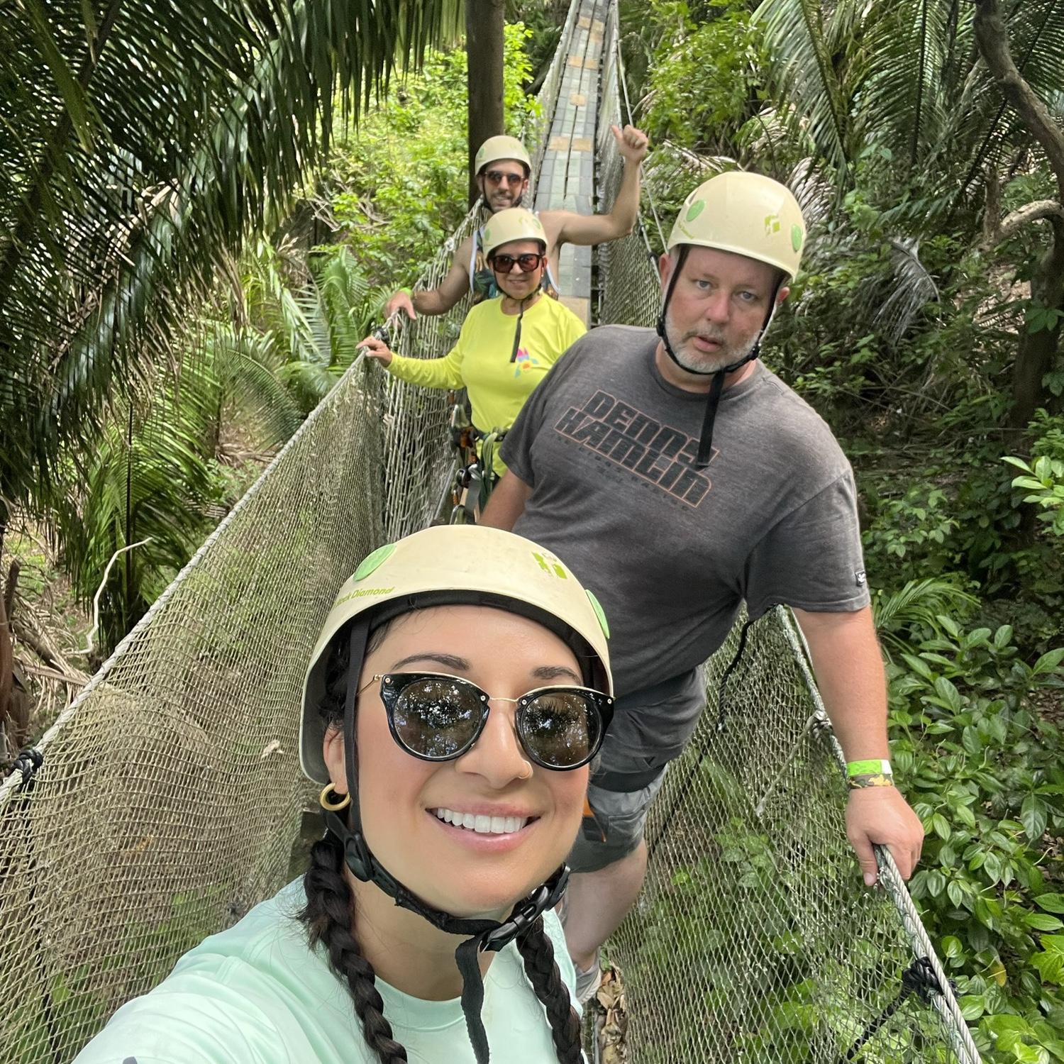 Zip-lining In Roatan