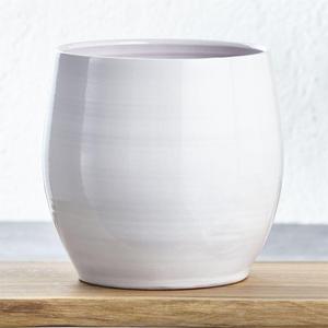 Campana Large White Planter and Saucer