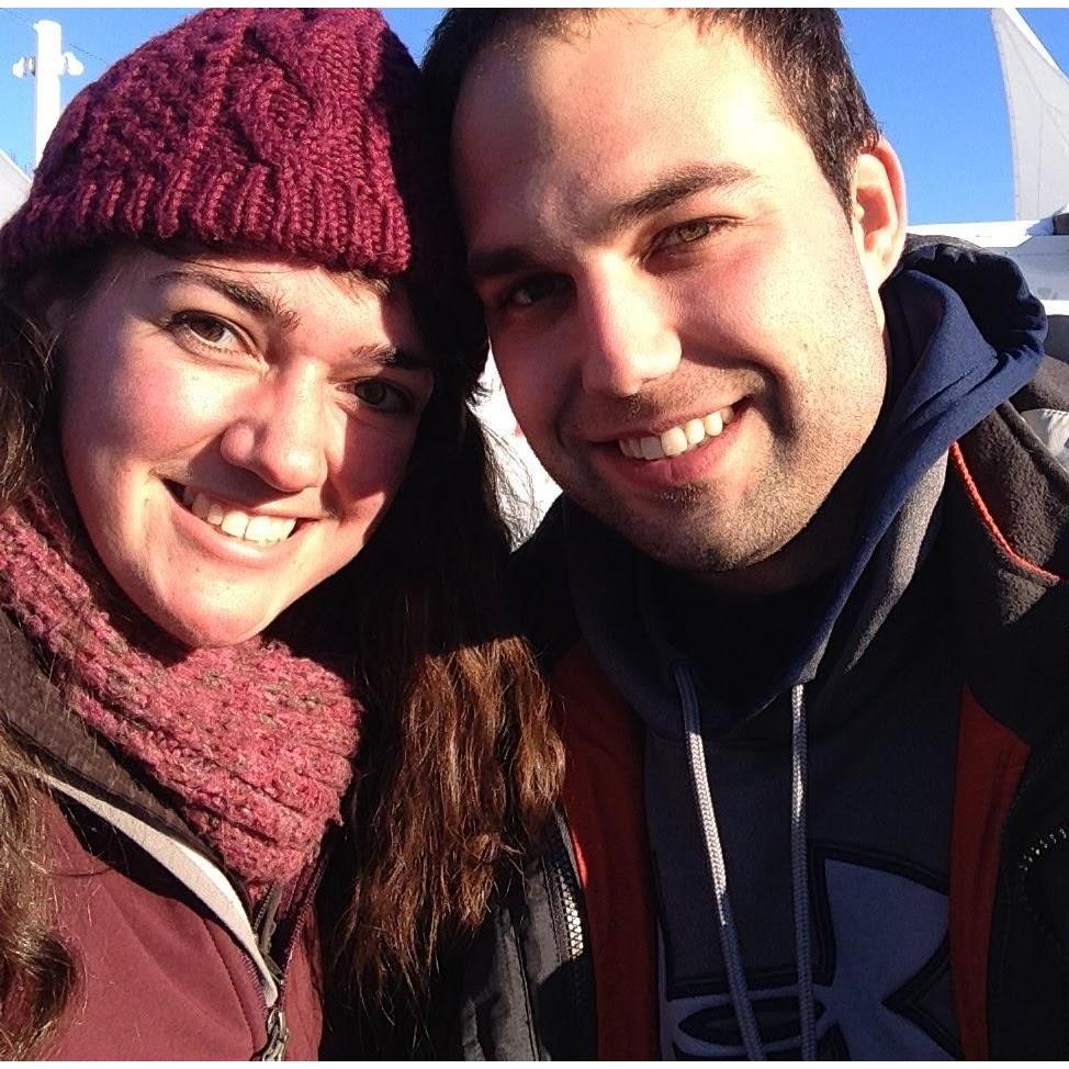 Our first picture. Day date ice skating in Cuyahoga Falls