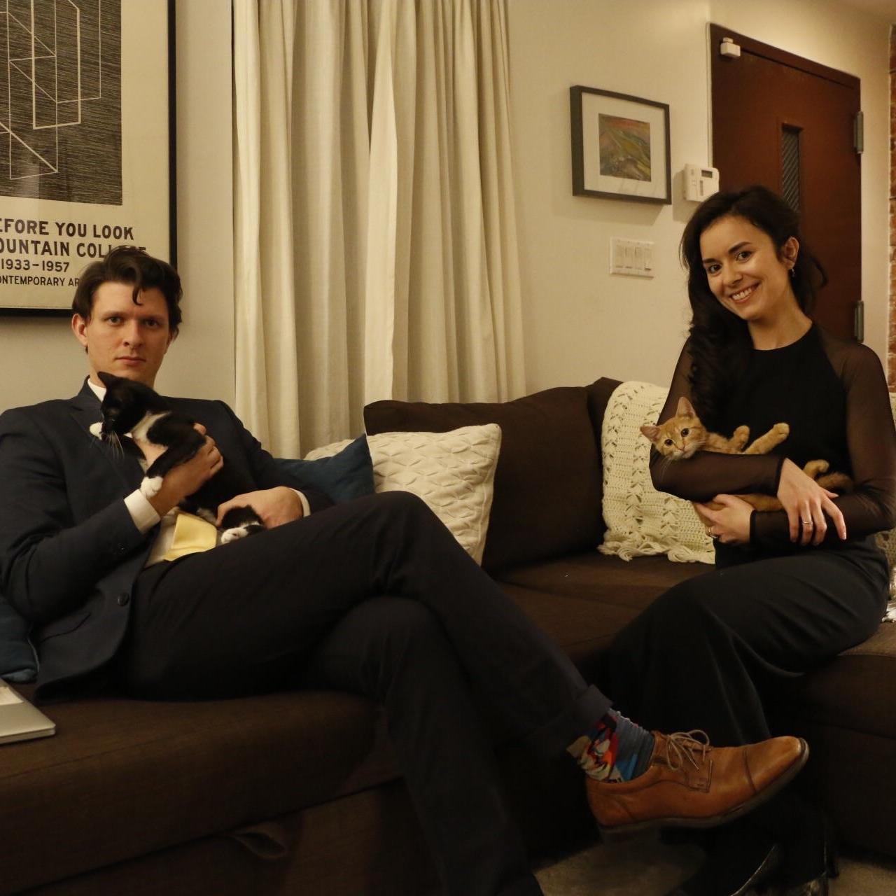 Family Photo - Andrew and Peppers, Hannah and Cowboy. 2019.