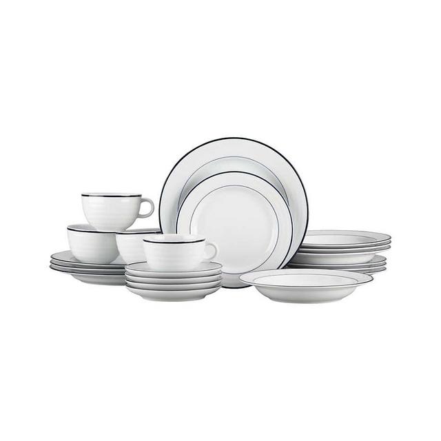 Roulette Blue Band 20-Piece Dinnerware Set