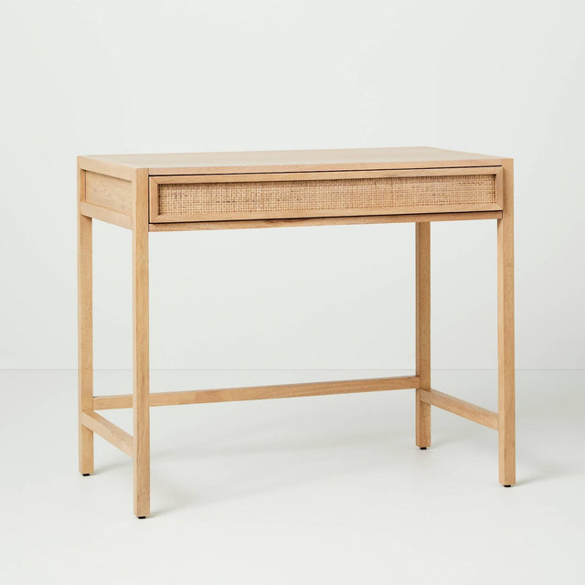 Wood & Cane Transitional Writing Desk Natural - Hearth & Hand™ with Magnolia