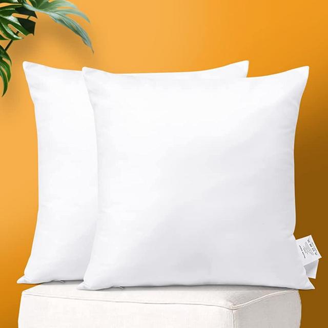 OTOSTAR Throw Pillow Inserts Set of 2 Premium Decorative Throw Pillow Sofa Pillow Stuffer Square Form Pillow Inserts for Decorative Pillows Cushion Bed Couch Sofa Stuffer Pillow 20 x 20 Inches
