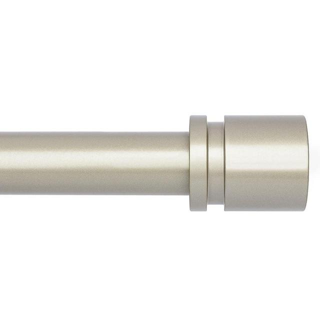 Byondeth Curtain Rods for Windows 16 to 144 Inches Adjustable Length 1 Inch Diameter Window Curtain Rod with Aluminium End Cap, Brushed Nickel