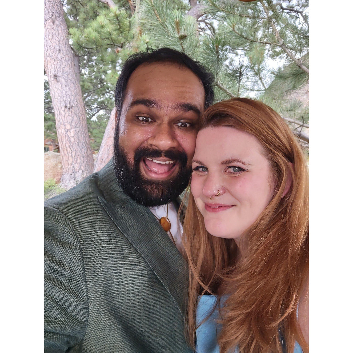 Vyasar and Hannah at Ann's wedding, 2023