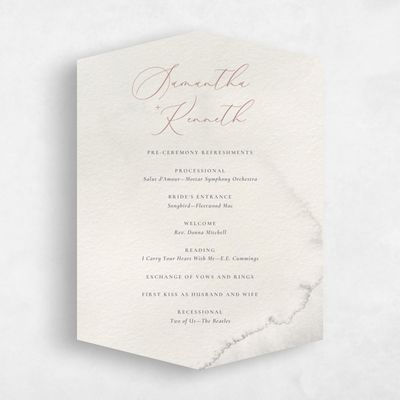 Beige Diamond Wedding Program - Elting