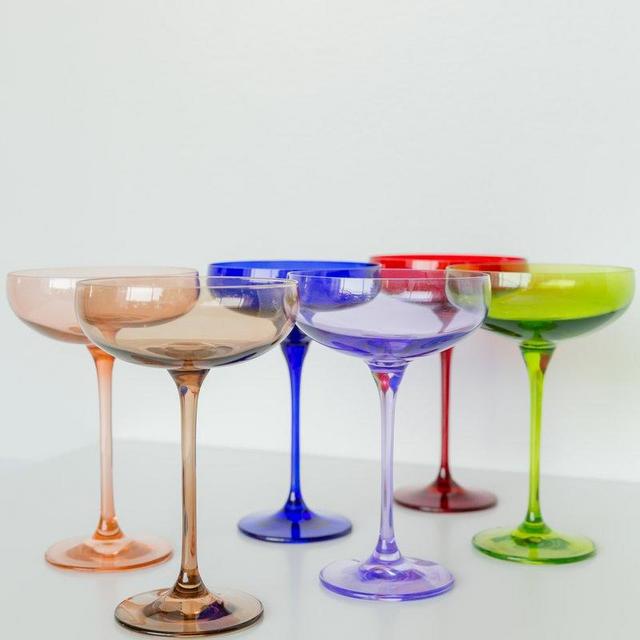 Estelle Colored Champagne Coupe Stemware - Set of 6 {Mixed Set}