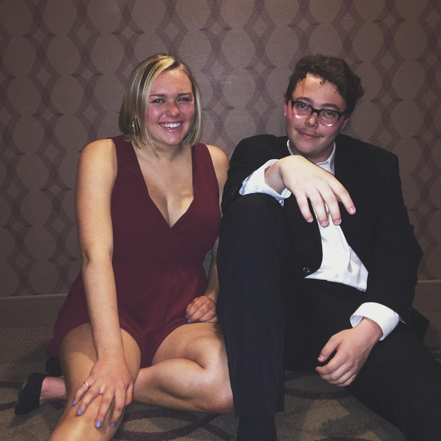 Our first college formal featuring Grant's attempt at a mustache!