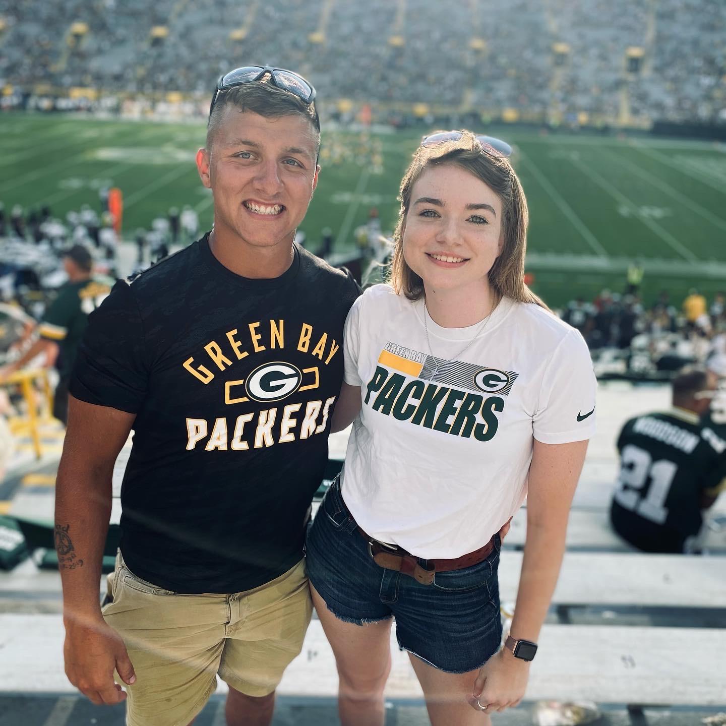 Our first picture together, 6 months into dating