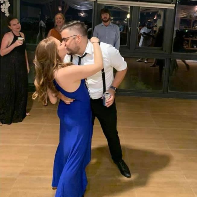 Dance kiss at our Taiwan Wedding/Goodbye Party (since our friends in Taiwan won't be able to make it to the US wedding)