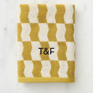 Wavy Blocks Hand Towels