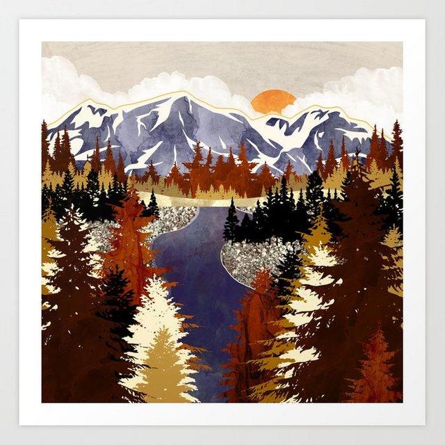 Autumn River Art Print