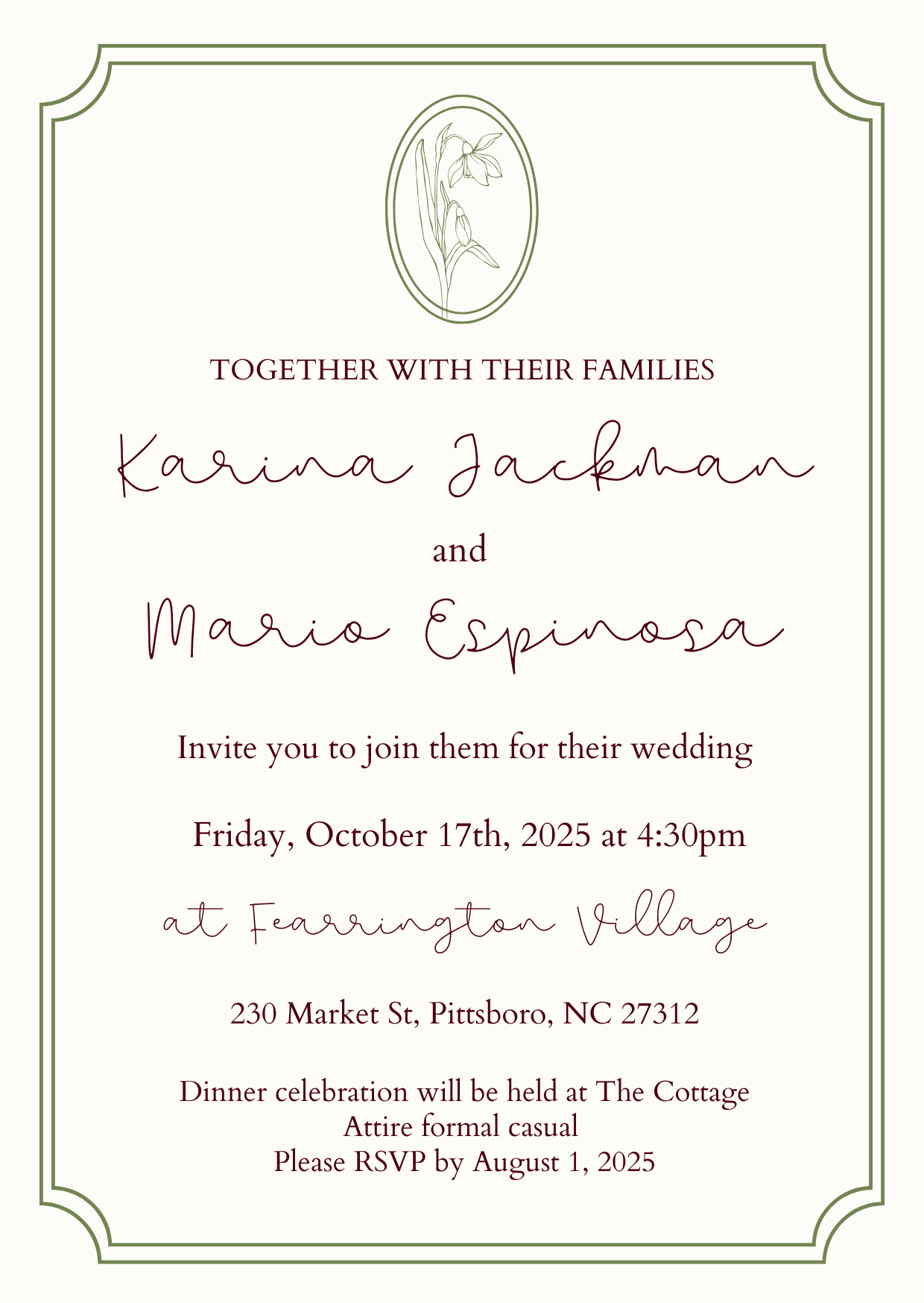 The Wedding Website of Karina Jackman and Mario Espinosa