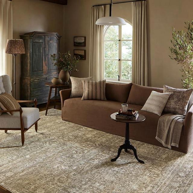 Loloi Amber Lewis Honora Collection HON-01 Khaki/Beige 6'-7" x 9'-2" Area Rug