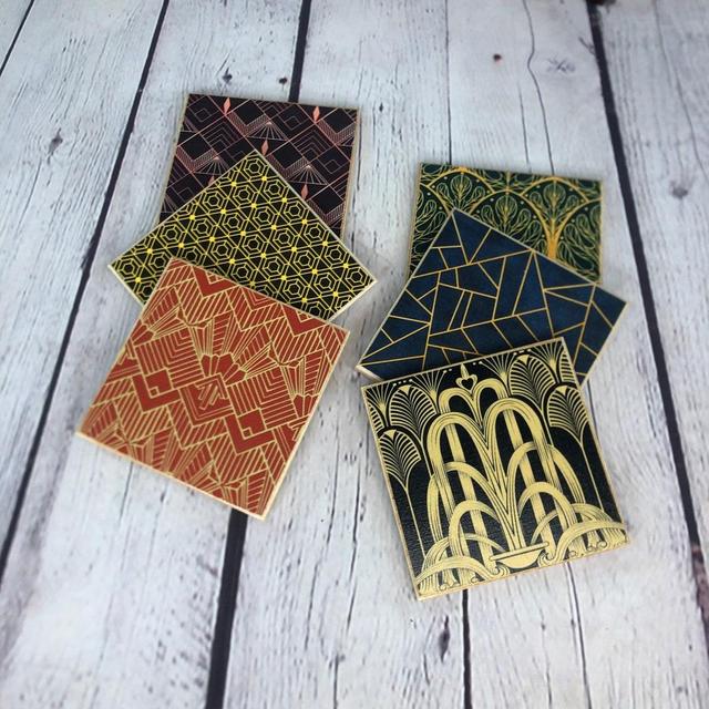 Art Deco Coasters - six piece set