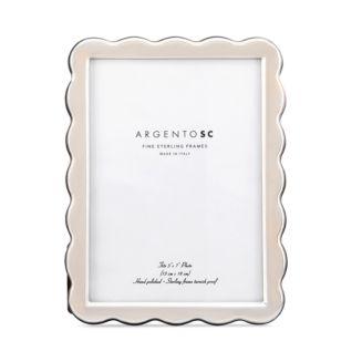 Argento SC Scalloped Sterling Silver Picture Frame, 5" x 7"