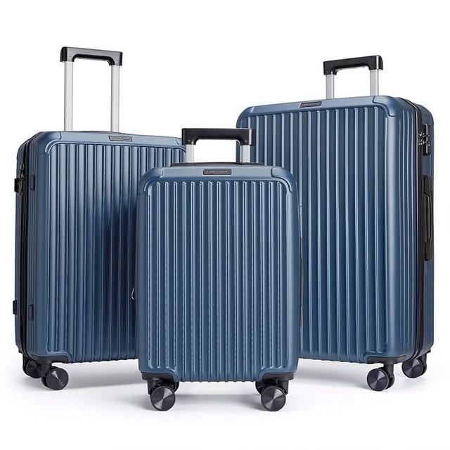 LIGHT FLIGHT Luggage Sets, Durable Hard Shell 3 Piece Set Suitcase with Spinner Wheels, Hardside Lightweight Luggage set with TSA Lock, Large Travel Luggage Set (20" 24" 28"), Royal Blue