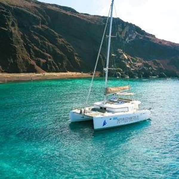Catamaran in Santorini