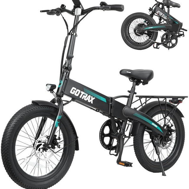 Gotrax 20" Folding Electric Bike with 40Miles (Pedal-assist1) by 48V Battery, 20Mph Power by Peak 500W, Adult Electric Bicycle with 5 Pedal-Assist Levels& LCD Display, Suitable for Commuting