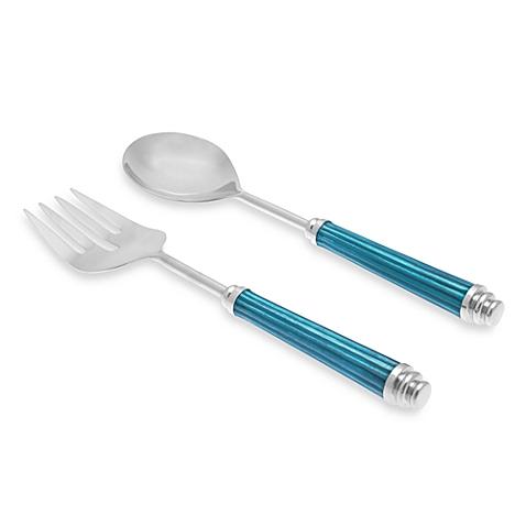 Simplydesignz Bodoni 2-Piece Salad Server Set in Turquoise